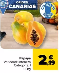 Oferta de Papaya por 2,19€ en Carrefour