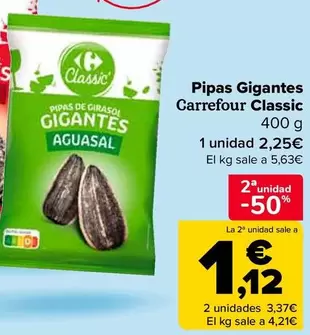 Oferta de Carrefour Classic - Pipas Gigantes  en Carrefour