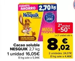 Oferta de Nesquik - Cacao Soluble  en Carrefour