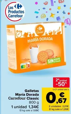Oferta de Carrefour Classic - Galletas  María Dorada en Carrefour