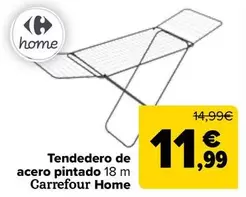 Oferta de Carrefour Home - Tendedero De Acero Pintado 18 M  por 11,99€ en Carrefour