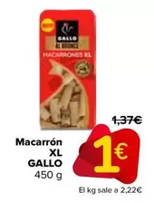 Oferta de Gallo - Macarrón Xl    por 1€ en Carrefour