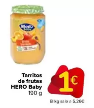 Oferta de Hero Baby - Tarritos  De Frutas   por 1€ en Carrefour