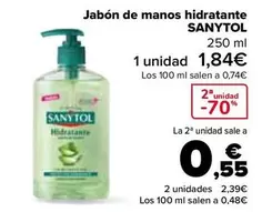 Oferta de Sanytol - Jabón De Manos Hidratante  en Carrefour