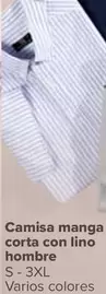 Oferta de TEX - Camisa Manga Corta Con Lino Hombre por 17,99€ en Carrefour
