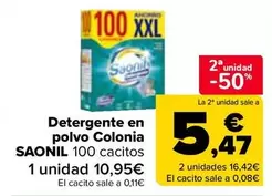Oferta de Saonil - Detergente En Polvo Colonia en Carrefour