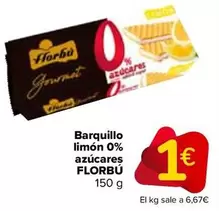 Oferta de Florbú - Barquillo Limón 0% Azúcares  por 1€ en Carrefour