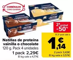 Oferta de Natillas De Proteina Vainilla O Chocolate en Carrefour