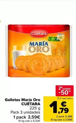 Oferta de Cuétara - Galletas María Oro  en Carrefour