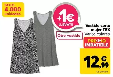 Oferta de Tex - Vestido Corto Mujer  por 12,99€ en Carrefour