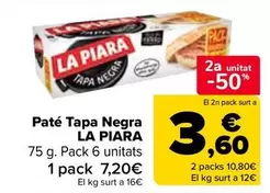 Oferta de La Piara - Paté Tapa Negra  en Carrefour