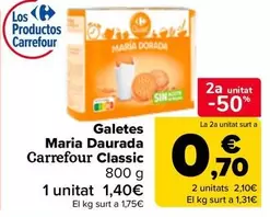 Oferta de Carrefour Classic - Galletas  María Dorada en Carrefour