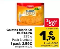 Oferta de Cuétara - Galletas María Oro  en Carrefour