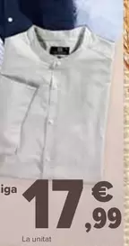 Oferta de TEX - Camisa Manga Corta Con Lino Hombre por 17,99€ en Carrefour