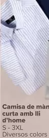 Oferta de TEX - Camisa Manga Corta Con Lino Hombre por 17,99€ en Carrefour