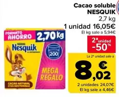 Oferta de Nesquik - Cacao Soluble  en Carrefour