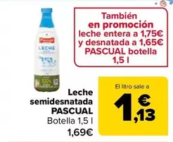 Oferta de Pascual - Leche Semidesnatada  por 1,69€ en Carrefour