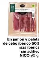 Oferta de Nico - En Jamón Y Paleta De Cebo Ibérico 50% Raza Ibérica Sin Aditivo en Carrefour