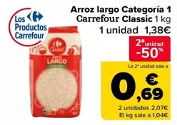 Oferta de Carrefour Classic - Arroz Largo Categoría 1   en Carrefour