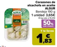 Oferta de Alsur - Corazones De Alcachofa En Aceite  en Carrefour