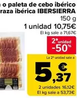 Oferta de Ibersierra - Jamón O Paleta De Cebo Ibérico 50% Raza Ibérica  en Carrefour