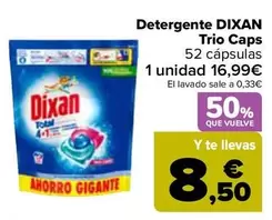 Oferta de Dixan - Detergente Trio Caps en Carrefour