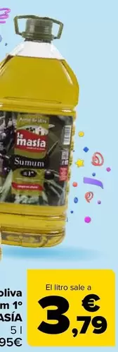 Oferta de La Masía - Aceite De Oliva  Clásico 0,4º O Sumum 1º   por 18,95€ en Carrefour