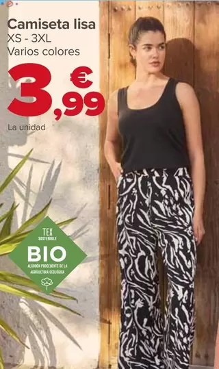 Oferta de Camiseta Lisa por 3,99€ en Carrefour