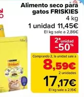Oferta de Friskies - Alimento Seco Para Gatos  en Carrefour