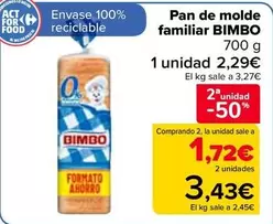 Oferta de Bimbo - Pan De Molde Familiar  en Carrefour