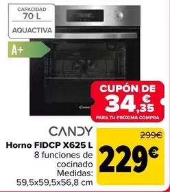 Oferta de Candy - Horno Fidcp X625 L por 229€ en Carrefour