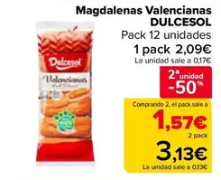 Oferta de Dulcesol - Magdalenas Valencianas  en Carrefour
