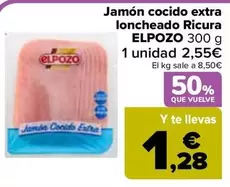 Oferta de El Pozo - Jamón Cocido Extra Loncheado en Carrefour