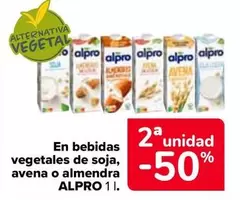 Oferta de Alpro - En Bebidas Vegetales De Soja, Avena O Almendra en Carrefour