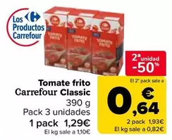 Oferta de Carrefour Classic - Tomate Frito Classic en Carrefour