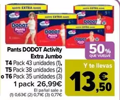 Oferta de Dodot - Pants Activity Extra Jumbo en Carrefour