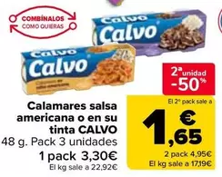 Oferta de Calvo - Calamares Salsa Americana O En Su Tinta en Carrefour
