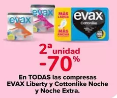 Oferta de Evax - En Todas Las Compresas Liberty Y Cottonlike Noche Y Noche Extra en Carrefour