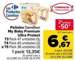 Oferta de Carrefour - Pañales My Baby Premium Ultra Protect en Carrefour