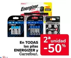 Oferta de En Todas Las Pilas Energizer Y Carrefour en Carrefour