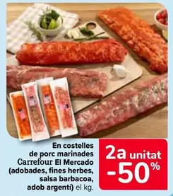 Oferta de Carrefour El Mercado - En Costillas De Cerdo Marinadas  en Carrefour