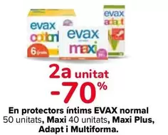 Oferta de Evax - En Protegeslips Salvaslips Normal, Maxi, Maxi Plus, Adapt Y Multiforma en Carrefour