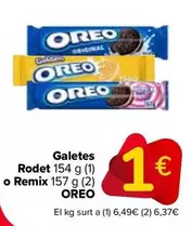 Oferta de Oreo - Galletas Rodillo O Remix por 1€ en Carrefour