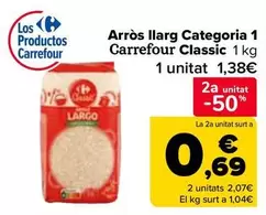 Oferta de Carrefour Classic - Arroz Largo Categoria 1 Classic en Carrefour