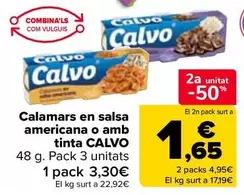 Oferta de Calvo - Calamares Salsa Americana O En Su Tinta en Carrefour