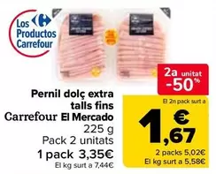 Oferta de Carrefour El Mercado - Jamon Cocido Extra Finas Lonchas en Carrefour