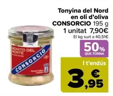 Oferta de Consorcio - Bonito Del Norte En Aceite De Oliva por 7,9€ en Carrefour