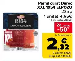 Oferta de Elpozo - Jamón Curado Duroc Xxl 1954 en Carrefour