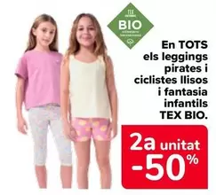 Oferta de Tex Bio - En Todos Los Leggings Piratas Y Ciclistas Lisos Y Fantasia Infantil en Carrefour