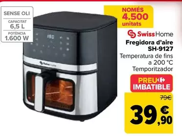 Oferta de Swiss Home - Freidora De Aire SH-9127 por 39,9€ en Carrefour